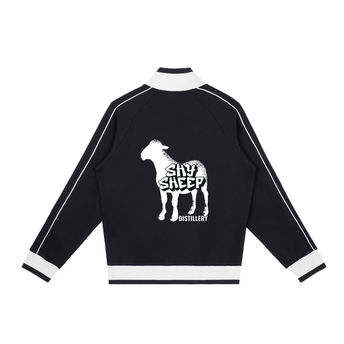 Color Block Raglan Sleeve Zip Track Jacket