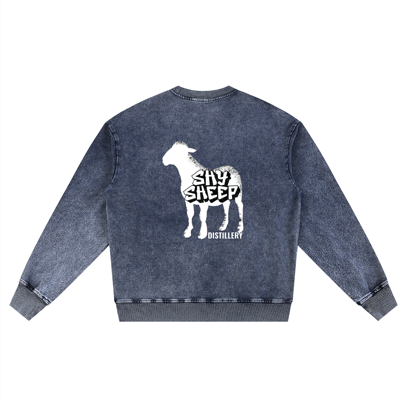 Snow Wash Oversized Crewneck Sweatshirt