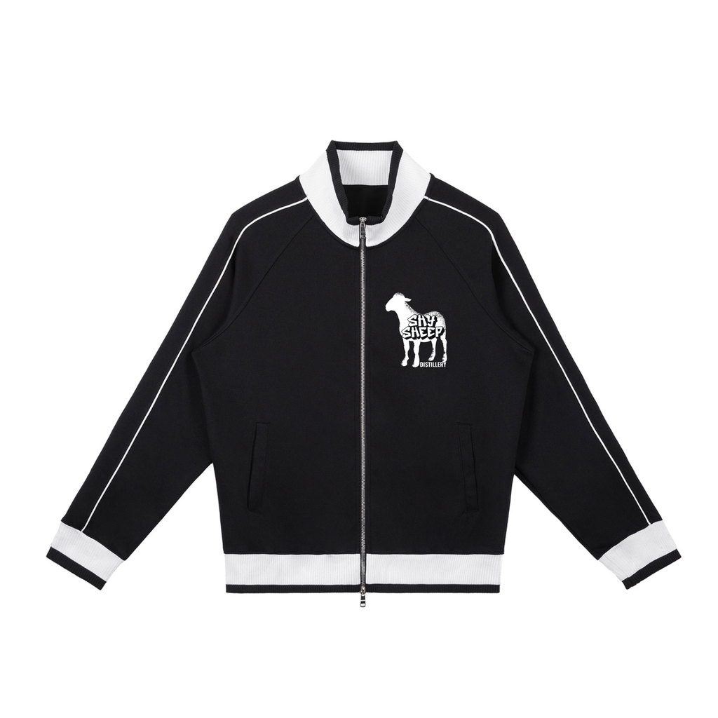 Color Block Raglan Sleeve Zip Track Jacket