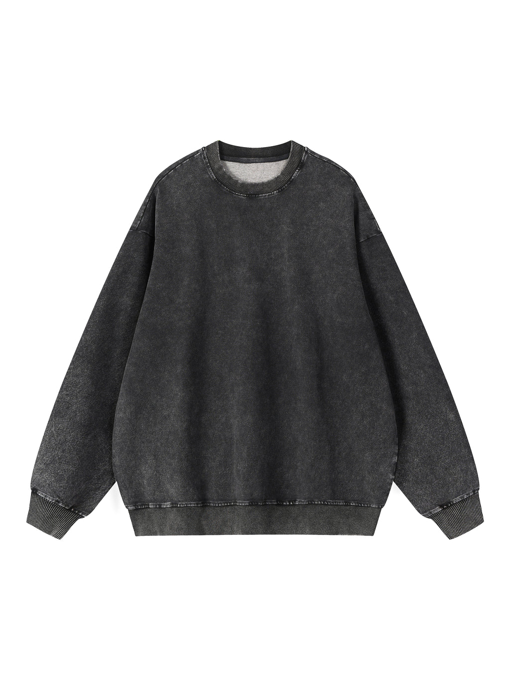 Snow Wash Oversized Crewneck Sweatshirt