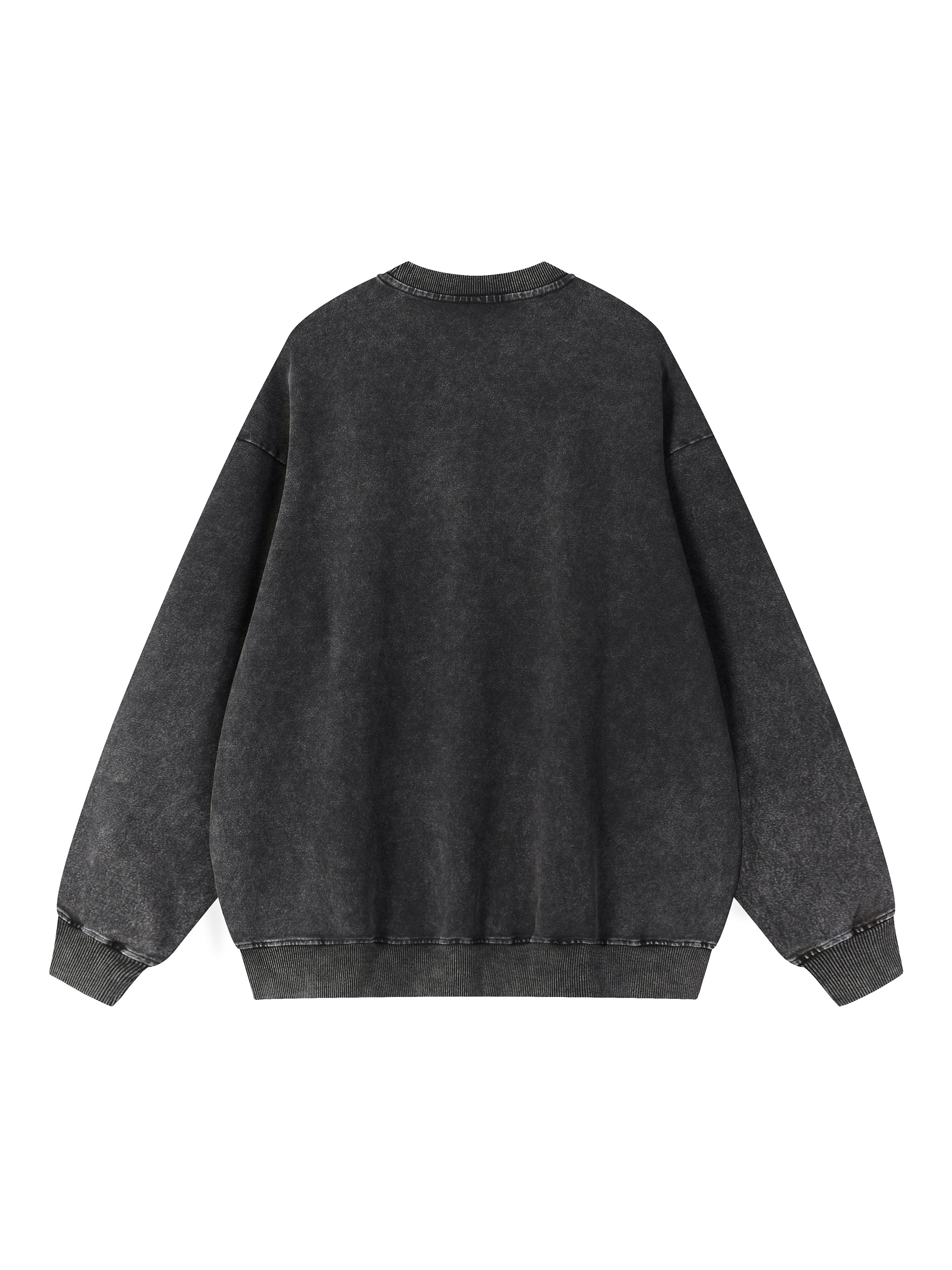Snow Wash Oversized Crewneck Sweatshirt